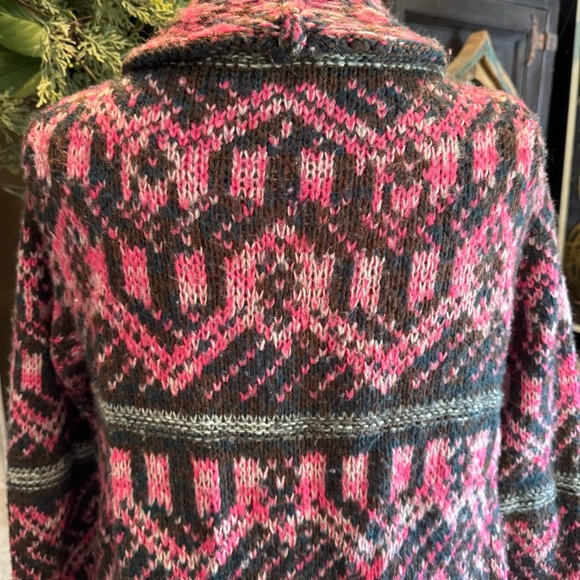 Urban outfitters tribal knit asymmetrical open front cardi sweater - Picture 7 of 16